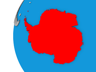 Image showing Antarctica on globe