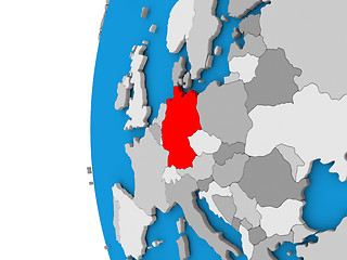 Image showing Germany on globe