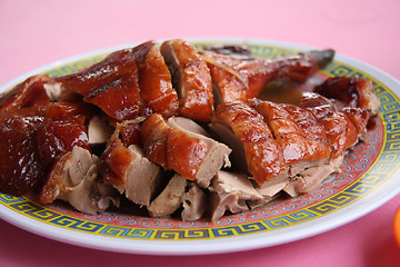 Image showing Roast duck slices