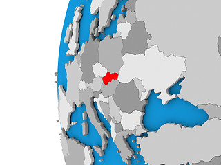 Image showing Slovakia on globe