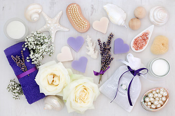 Image showing Lavender and Rose Spa Treatment