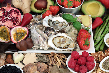 Image showing Aphrodisiac Food Selection