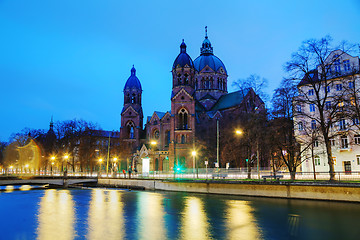 Image showing St. Luke Church (Lukaskirche) in Munich, Germany