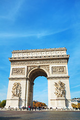 Image showing The Arc de Triomphe de l\'Etoile in Paris, France