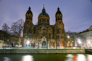 Image showing St. Luke Church (Lukaskirche) in Munich, Germany