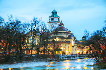 Image showing The Volksbad with the Clocktower in Munich, Germany