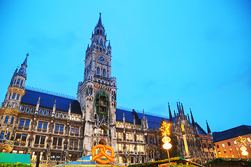 Image showing Overview of Marienplatz in Munich