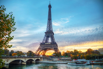 Image showing Cityscape with the Eiffel tower in Paris, France