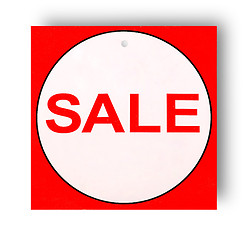 Image showing Red and white Sale sign