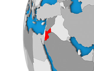 Image showing Jordan on globe