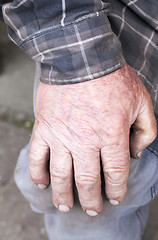 Image showing hand of an old man