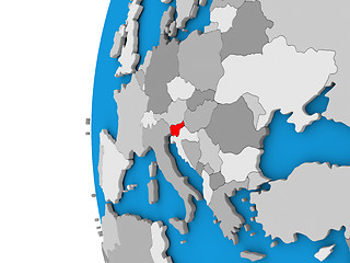 Image showing Slovenia on globe