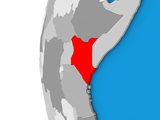 Image showing Kenya on globe