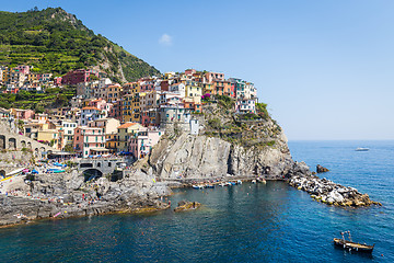 Image showing Manarola in Cinque Terre, Italy - July 2016 - The most eye-catch