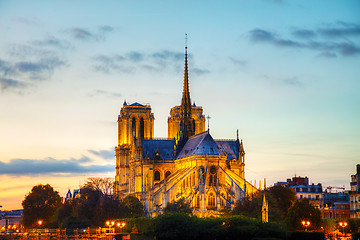 Image showing Notre Dame de Paris cathedral