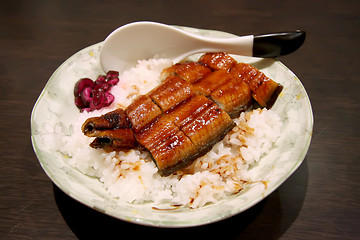 Image showing Unagi with rice