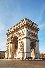 Image showing The Arc de Triomphe de l\'Etoile in Paris, France