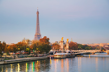 Image showing Overview of Paris with the Eiffel tower