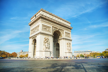 Image showing The Arc de Triomphe de l\'Etoile in Paris, France