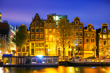 Image showing Amsterdam city view with Amstel river