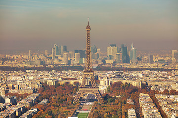 Image showing Aerial overview of Paris