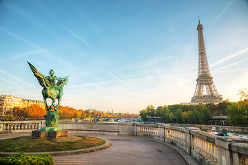 Image showing Cityscape with the Eiffel tower