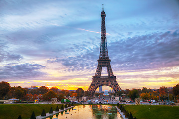 Image showing Cityscape with the Eiffel tower in Paris, France