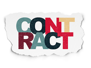 Image showing Finance concept: Contract on Torn Paper background