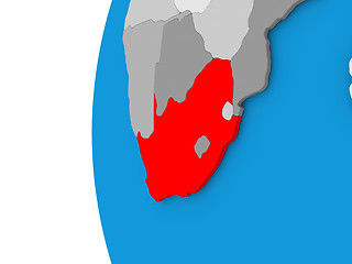 Image showing South Africa on globe