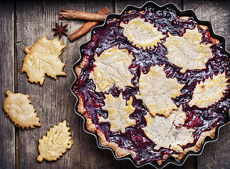 Image showing Homemade plum pie