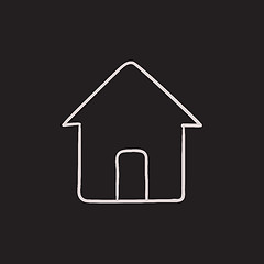 Image showing House sketch icon.