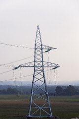 Image showing High-voltage power poles