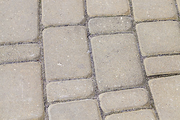 Image showing the road from the concrete tiles