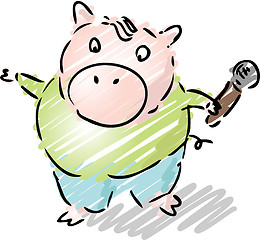 Image showing Karaoke superpig