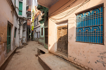 Image showing Varanasi alleyways