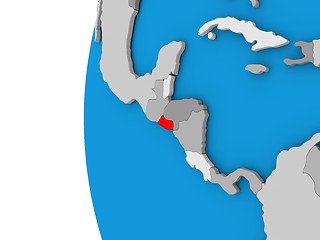 Image showing El Salvador on globe