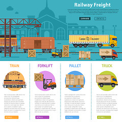 Image showing Railway Freight infographics