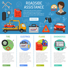 Image showing Car Service and Roadside Assistance Infographics