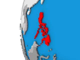 Image showing Philippines on globe