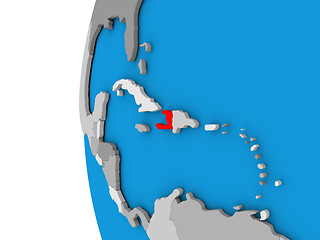 Image showing Haiti on globe