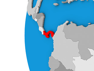 Image showing Panama on globe