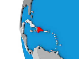 Image showing Dominican Republic on globe