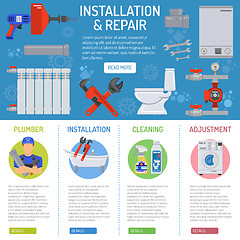 Image showing Plumbing Service infographics