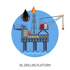 Image showing Oil drilling platform concept