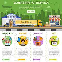 Image showing Warehouse and logistics infographics