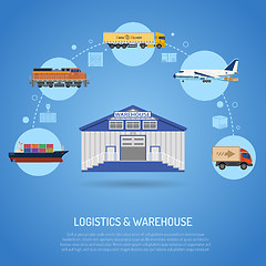 Image showing Warehouse and logistics concept