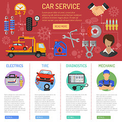 Image showing Car Service and Roadside Assistance Infographics