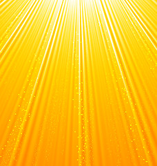 Image showing Abstract orange background with sun light rays