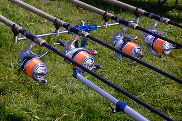 Image showing Feeder - English fishing tackle for catching fish.