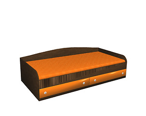 Image showing A children\'s bed. 3D rendering.